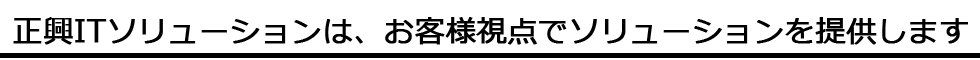 正興ITソリューションは、お客様視点でソリューションを提供します